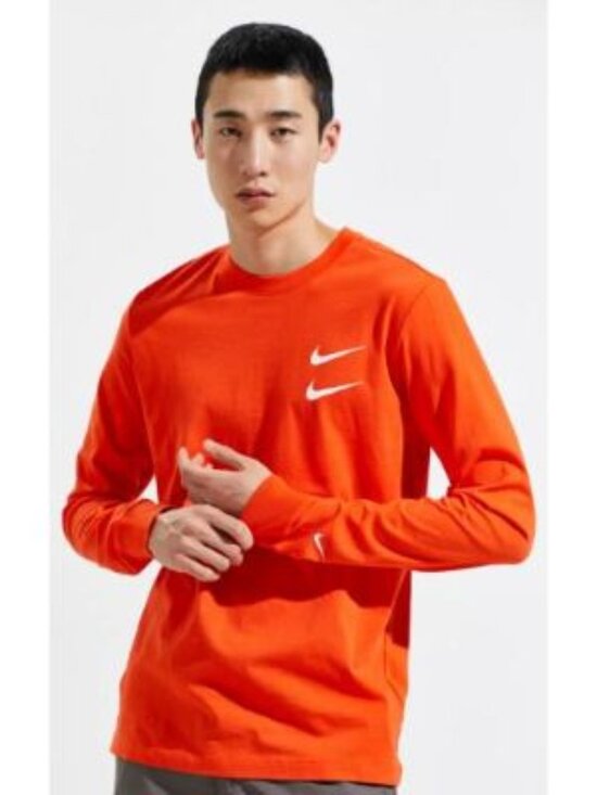 Nike Other - Nike Sportswear Double Swoosh Long Sleeve Tee Men’s Medium Orange CK2259-891